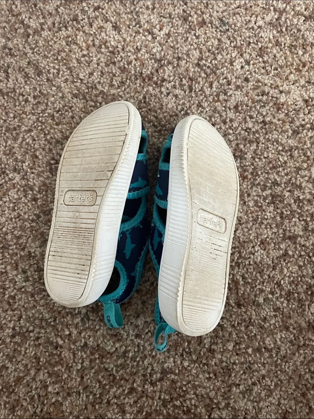 Carter's Navy & Teal Shark Water Shoes
